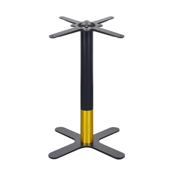 Brushed Gold & Black Commercial Cafe Table Legs | Modern Dining Table Legs
