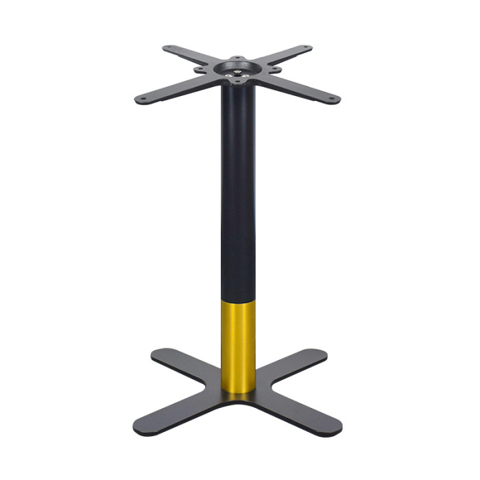 Brushed Gold & Black Commercial Cafe Table Legs | Modern Dining Table Legs