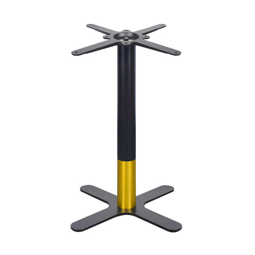 Brushed Gold & Black Commercial Cafe Table Legs | Modern Dining Table Legs