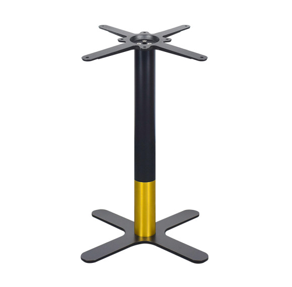 Brushed Gold & Black Commercial Cafe Table Legs | Modern Dining Table Legs