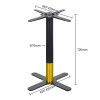 Brushed Gold & Black Commercial Cafe Table Legs | Modern Dining Table Legs