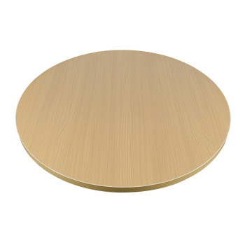 Round Wood Veneer Table Top | Light Oak Finish for Cafe & Dining Tables