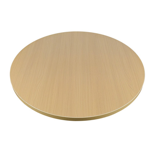 Round Wood Veneer Table Top | Light Oak Finish for Cafe & Dining Tables