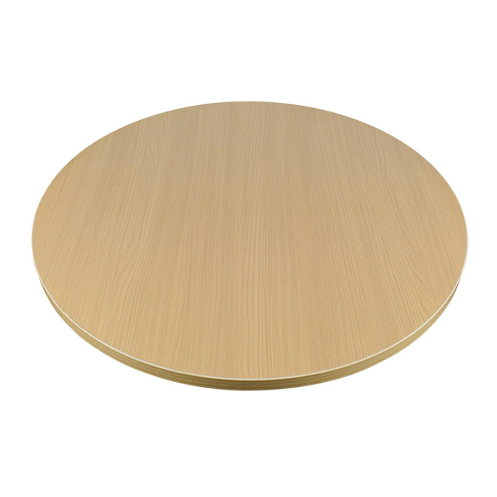 Round Wood Veneer Table Top | Light Oak Finish for Cafe & Dining Tables