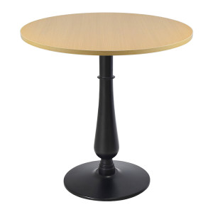 Round Wood Veneer Table Top | Light Oak Finish for Cafe & Dining Tables