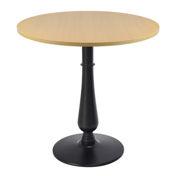 Round Wood Veneer Table Top | Light Oak Finish for Cafe & Dining Tables
