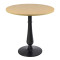 Round Wood Veneer Table Top | Light Oak Finish for Cafe & Dining Tables