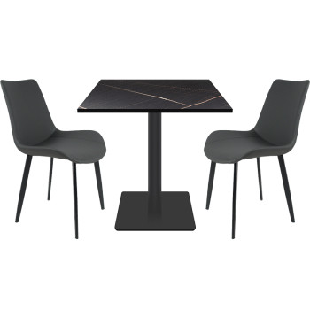 Black Marble Effect Table Top with Gold Veining | Wood Coffee Table Top