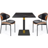 Black Marble Effect Table Top with Gold Veining | Wood Coffee Table Top