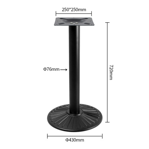 Heavy-Duty Cast Iron Round Table Base | Cast Iron Dining Table Legs