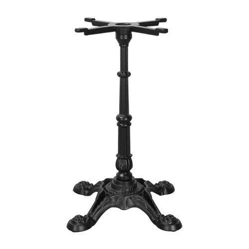 Matte Black Commercial Table Pedestal for Cafe & Bistro | Vintage Cast Iron Table Legs