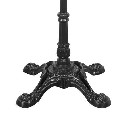 Matte Black Commercial Table Pedestal for Cafe & Bistro | Vintage Cast Iron Table Legs