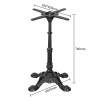 Matte Black Commercial Table Pedestal for Cafe & Bistro | Vintage Cast Iron Table Legs