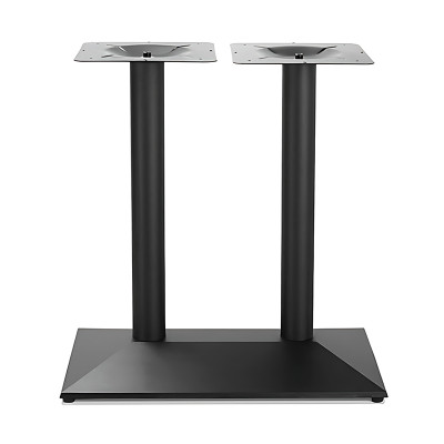 Matte Black Commercial Table Pedestal for Large Dining Tables | Cast Iron Dining Table Legs