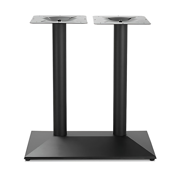 Matte Black Commercial Table Pedestal for Large Dining Tables | Cast Iron Dining Table Legs