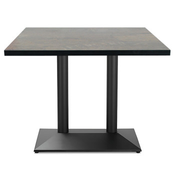 Matte Black Commercial Table Pedestal for Large Dining Tables | Cast Iron Dining Table Legs
