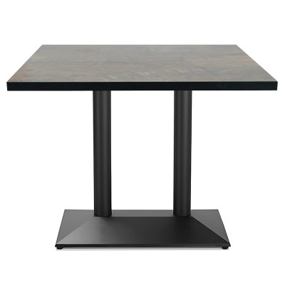 Matte Black Commercial Table Pedestal for Large Dining Tables | Cast Iron Dining Table Legs