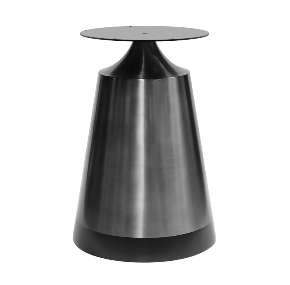 Brushed Titanium Black Metal Pedestal for Dining & Bar Tables | Wholesale Table Legs