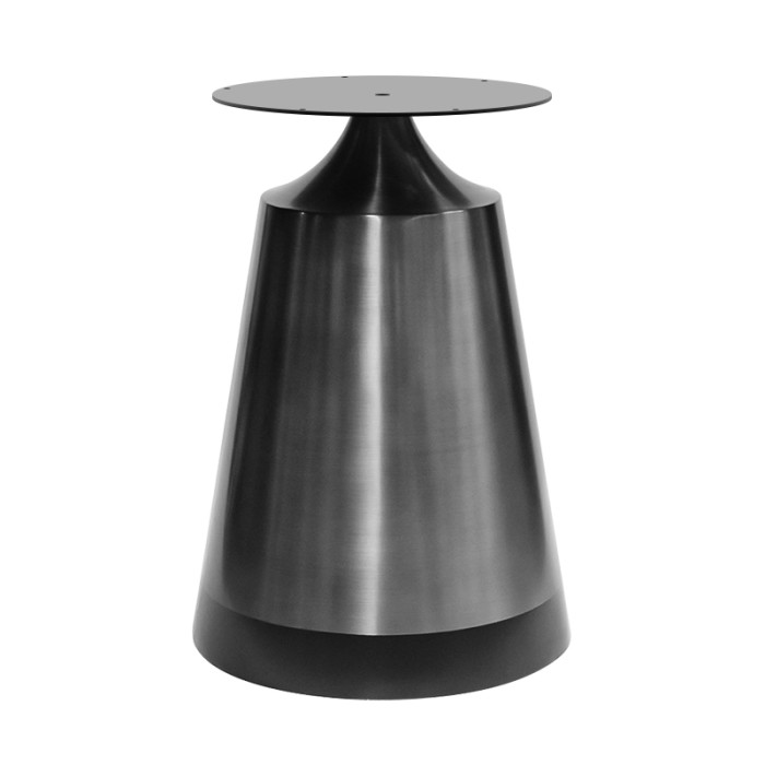Brushed Titanium Black Metal Pedestal for Dining & Bar Tables | Wholesale Table Legs