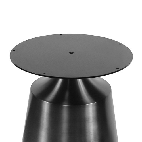 Brushed Titanium Black Metal Pedestal for Dining & Bar Tables | Wholesale Table Legs