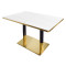Modern Black & Gold Cafe Table | Rectangular Dining Table