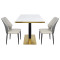 Modern Black & Gold Cafe Table | Rectangular Dining Table