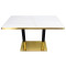 Modern Black & Gold Cafe Table | Rectangular Dining Table