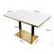 Modern Black & Gold Cafe Table | Rectangular Dining Table