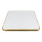 Modern Square Dining Table with White Sintered StoneTable Top & Gold Base | Square Restaurant Tables