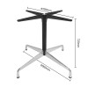 Sleek Aluminum Alloy Cross Table Base | Outdoor Aluminum Table Legs
