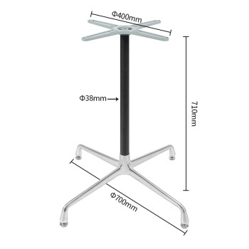 Modern 4-Prong Aluminum Table Base | Aluminium Table Legs