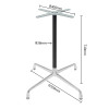 Modern 4-Prong Aluminum Table Base | Aluminium Table Legs