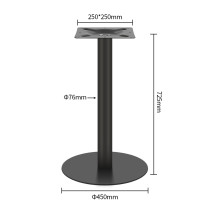 Matte Black Round Table Base | Metal Dining Table Legs