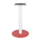 Metal Coffee Table Legs | White Column & Red Base Single Pedestal for Cafe & Dining