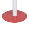Metal Coffee Table Legs | White Column & Red Base Single Pedestal for Cafe & Dining