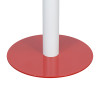 Metal Coffee Table Legs | White Column & Red Base Single Pedestal for Cafe & Dining
