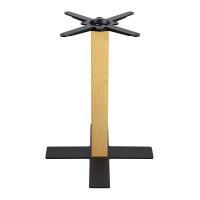 Modern wood grain color dining table base | Heavy Duty Iron Table Bases
