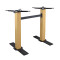 Heavy Duty Metal Table Legs | Dual Column Wood Veneer Table Base