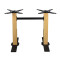 Heavy Duty Metal Table Legs | Dual Column Wood Veneer Table Base