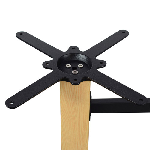 Heavy Duty Metal Table Legs | Dual Column Wood Veneer Table Base