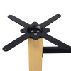 Heavy Duty Metal Table Legs | Dual Column Wood Veneer Table Base