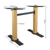 Heavy Duty Metal Table Legs | Dual Column Wood Veneer Table Base