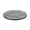 Round Wood Table Top | Grey Stone Pattern Melamine Board with Black PVC Edge