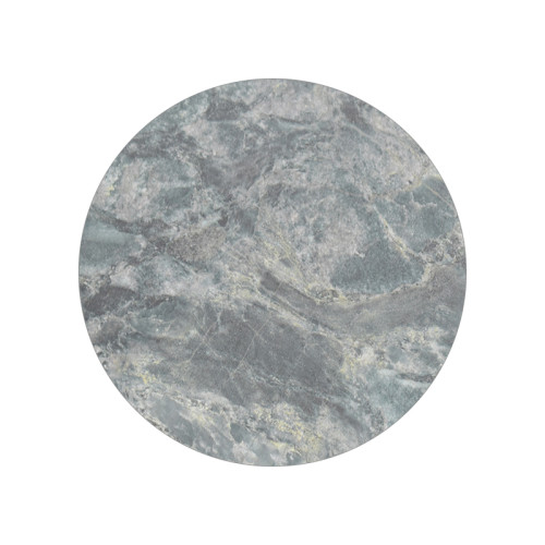 Round Wood Table Top | Grey Stone Pattern Melamine Board with Black PVC Edge