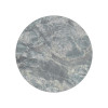 Round Wood Table Top | Grey Stone Pattern Melamine Board with Black PVC Edge