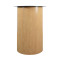 Modern Cylindrical Wood Veneer Table Base |  Metal Table Base