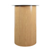 Modern Cylindrical Wood Veneer Table Base | Metal Table Base