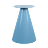 Modern Cone-Shaped Coffee Table Base | Matte Light Blue Pedestal for Small Round Side & End Tables