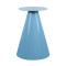 Modern Cone-Shaped Coffee Table Base | Matte Light Blue Pedestal for Small Round Side & End Tables