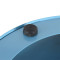 Modern Cone-Shaped Coffee Table Base | Matte Light Blue Pedestal for Small Round Side & End Tables